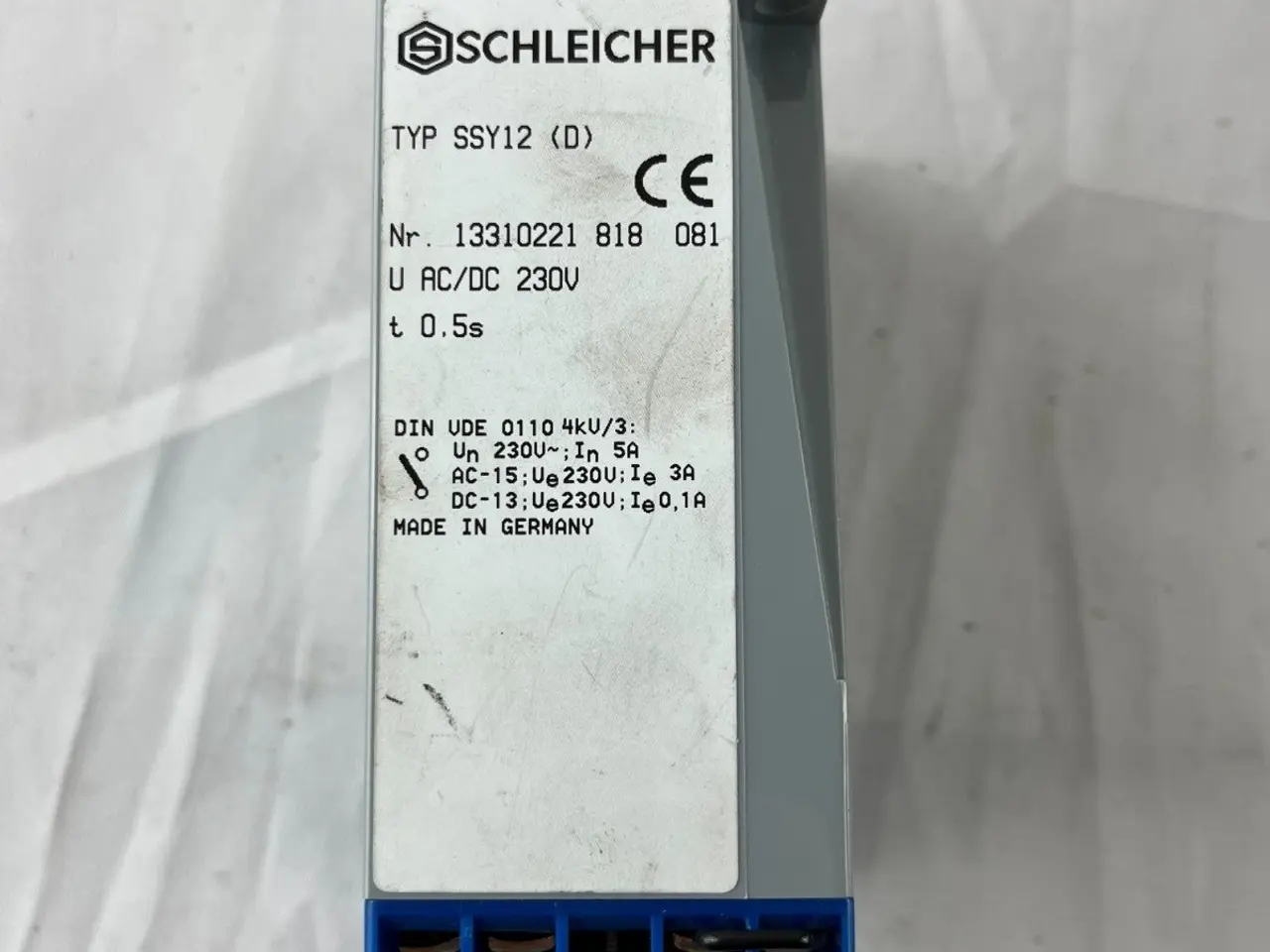 Billede 8 - Schleicher SSY12 D Time relæ 230V AC/DC 0.5s Fixed