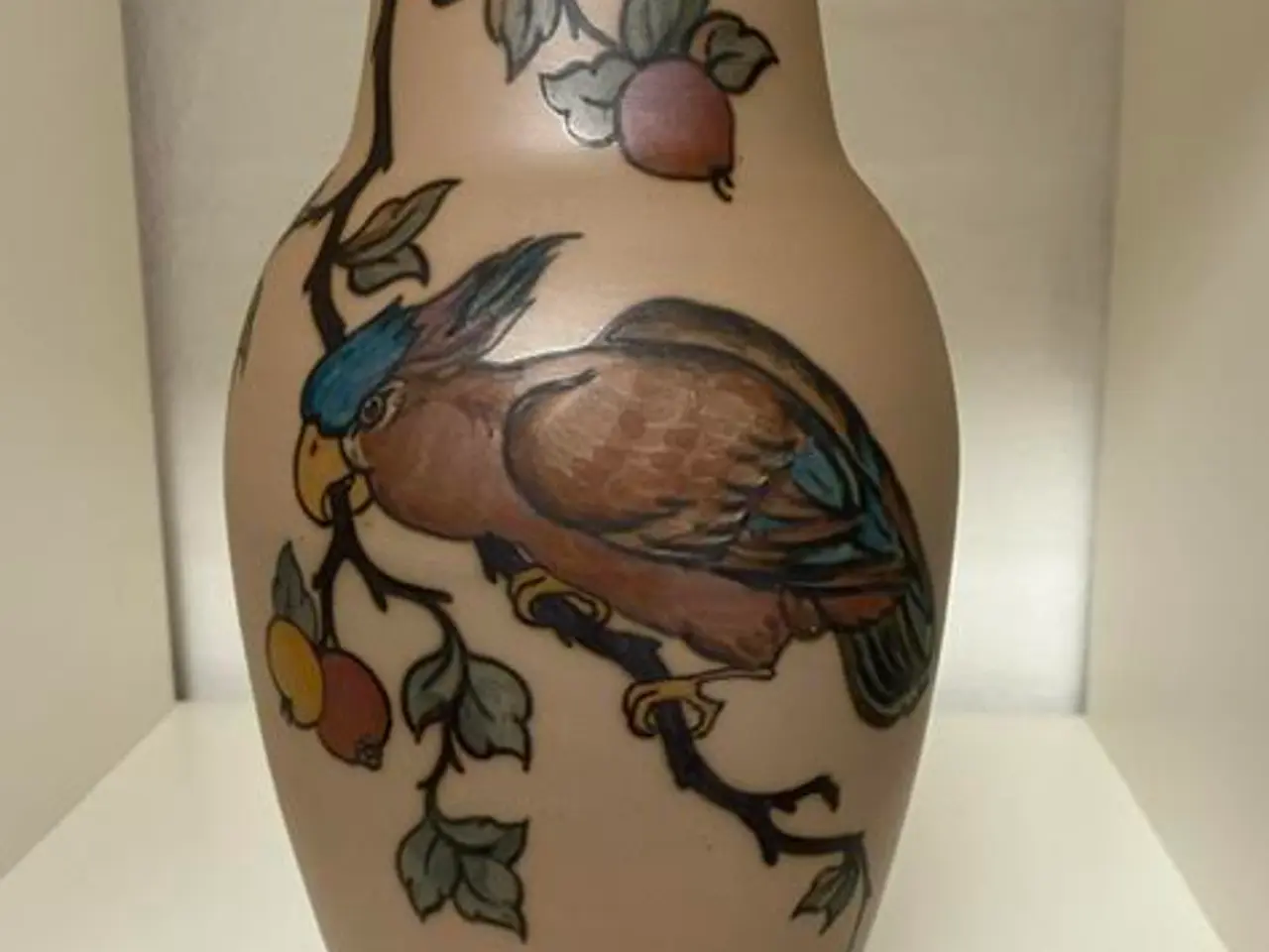 Billede 1 - Hjorth vase med papegøje 26,5 cm