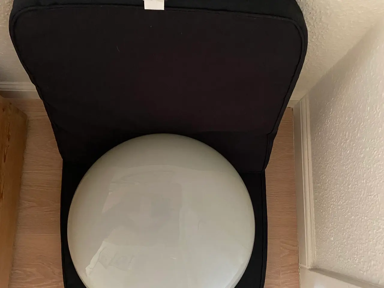 Billede 2 - Rund hvid loftslampe i opalglas 40 cm
