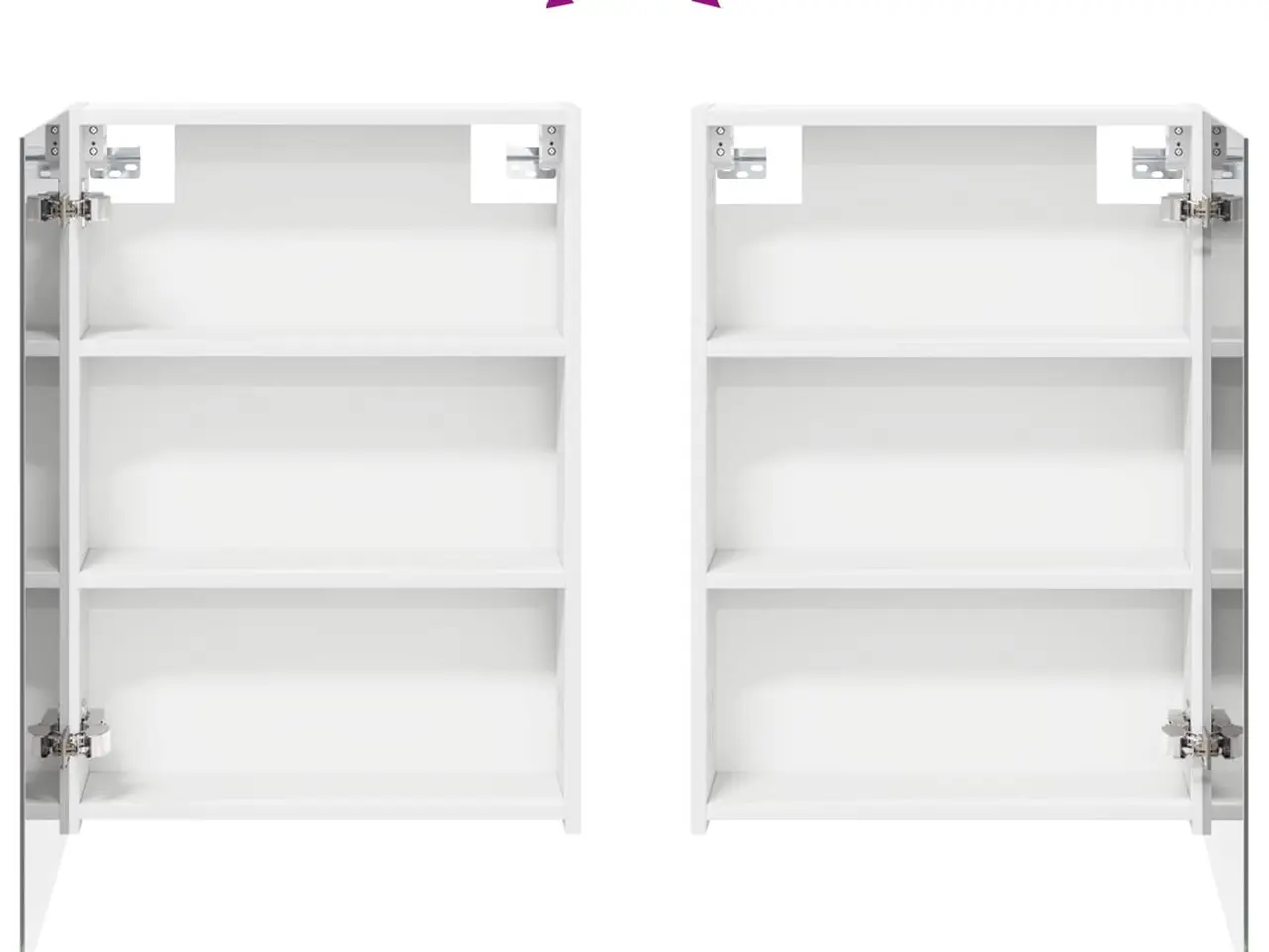 Billede 10 - Badeværelsesspejlskab Hvid 50 x 14,5 x 70 cm Konstrueret træ