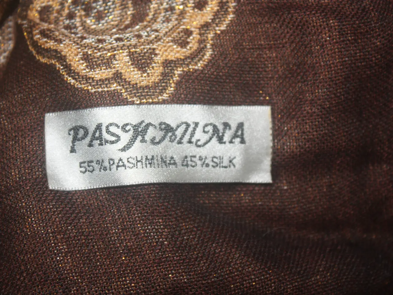 Billede 4 - Pashmina tørklæde  str. 170 cm  x  72 cm