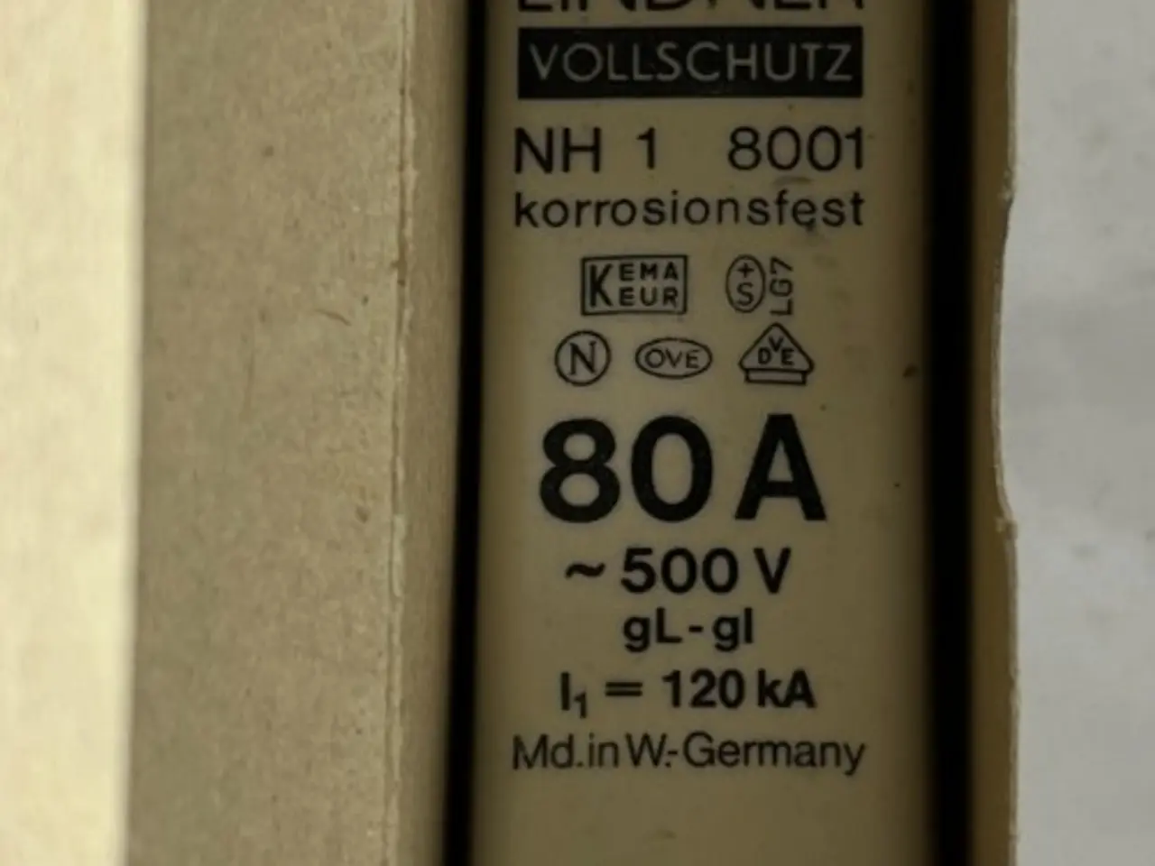 Billede 2 - Lindner Vollschutz NH1 8001.0807 Fuse 80A 500V