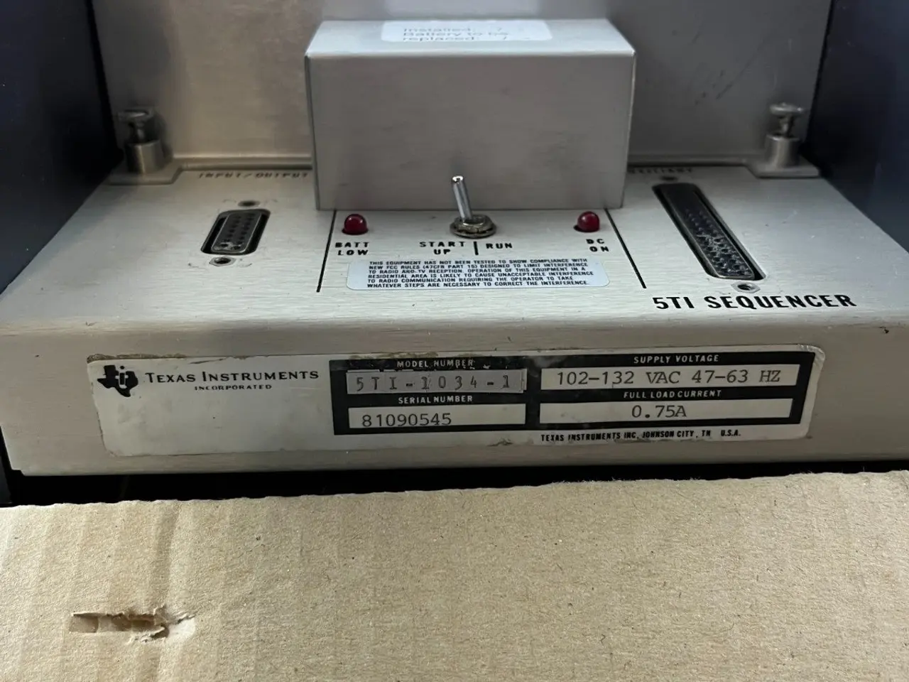 Billede 11 - Texas Instruments 5TI-1034-1 5TI Sequencer 4K VAC