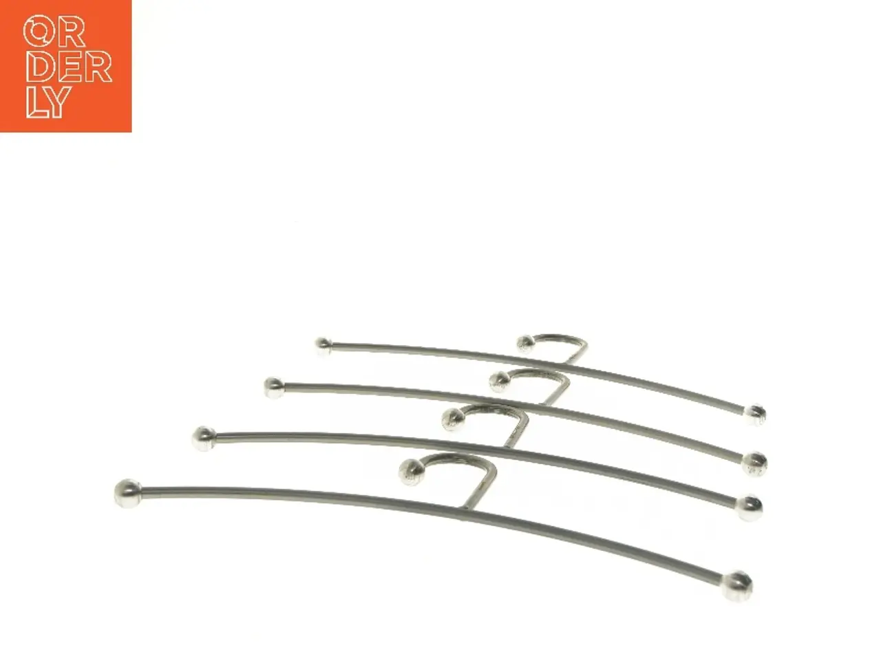 Billede 2 - Kraftig Metal design bøjler børstet stål (str. 42x11 cm)