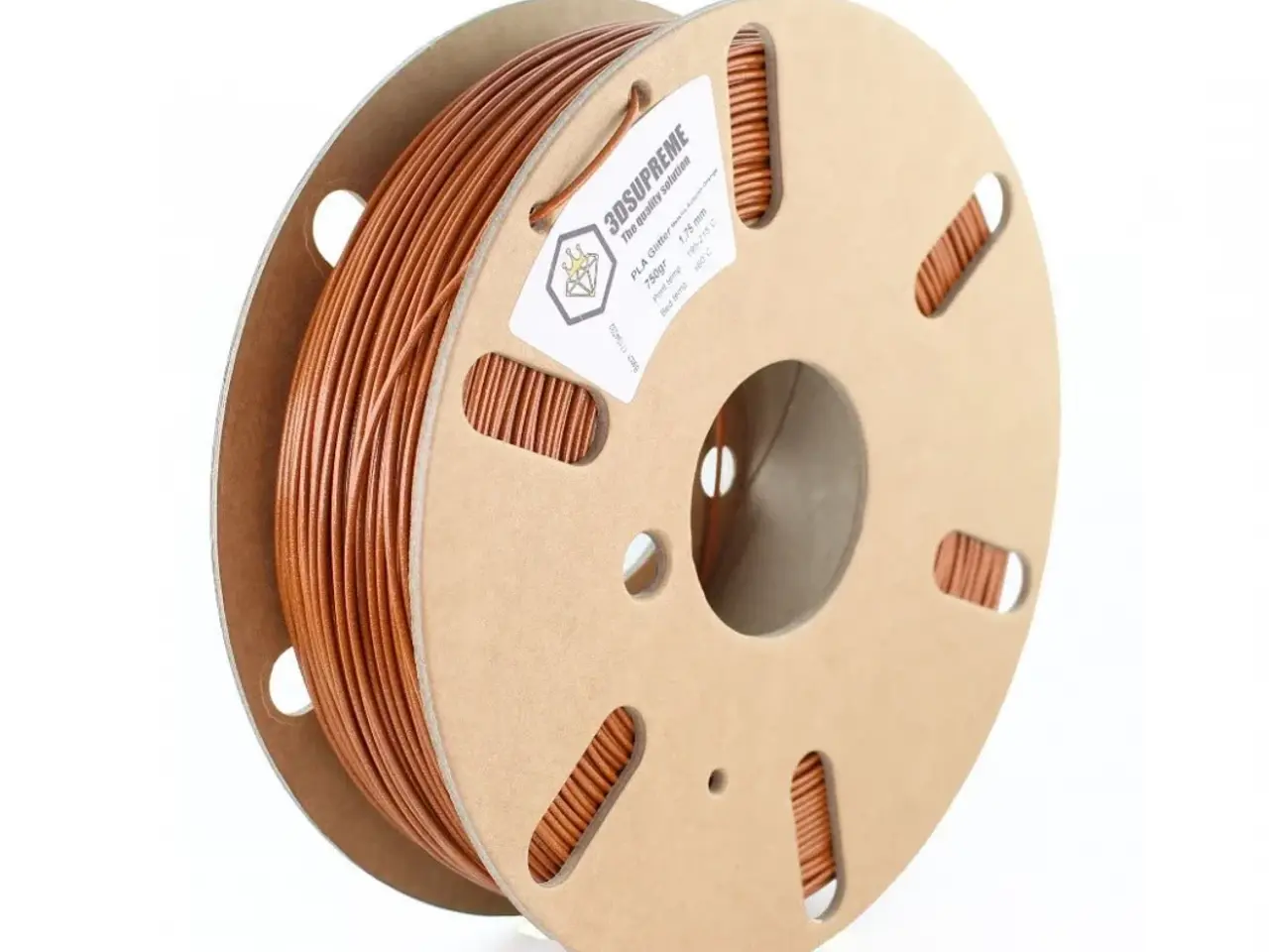 Billede 1 - Glitter - Metallic Autumn Orange - 3DE Supreme - PLA PRO - 1.75mm - 1kg