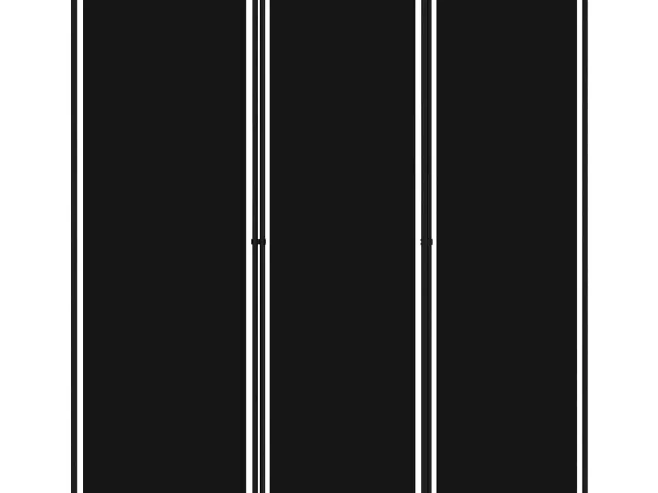 Billede 2 - 3-panels rumdeler 150 x 180 cm sort