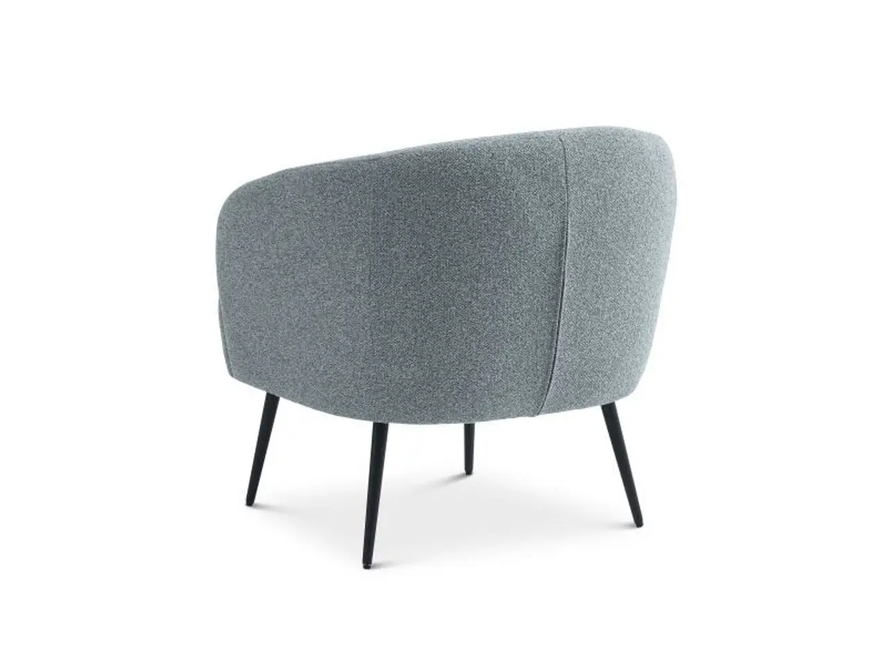 Billede 2 - Conrad loungestol EGG BLUE stof med sort metalben