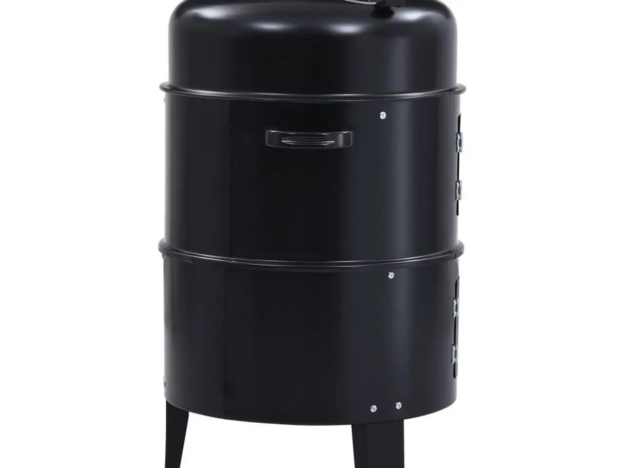 Billede 9 - 3-i-1 kul-/røgegrill 40 × 80 cm - sort stål