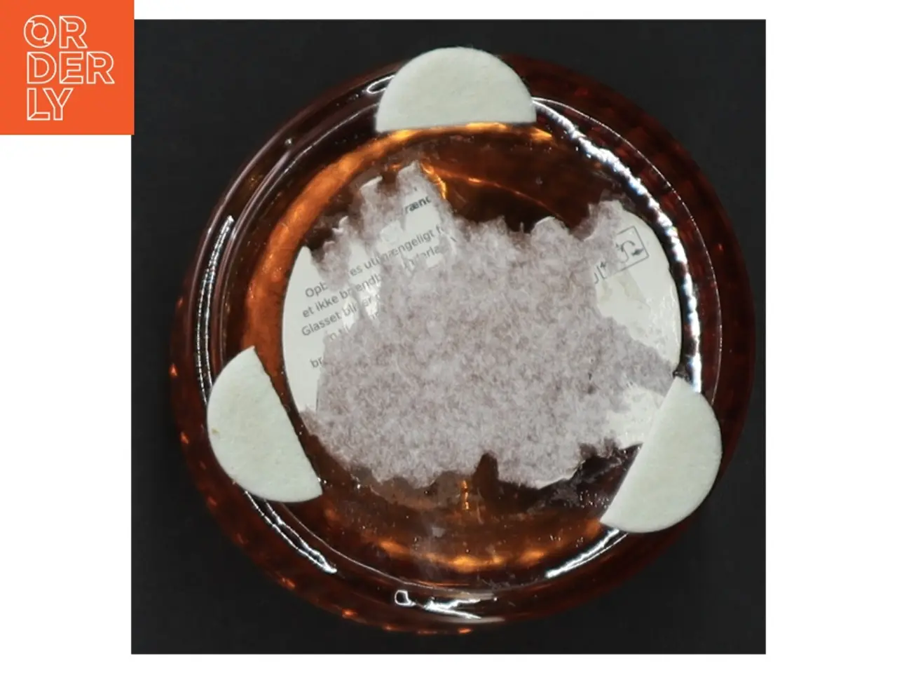 Billede 3 - Brun glas lysestage (str. 8 x 8 cm)