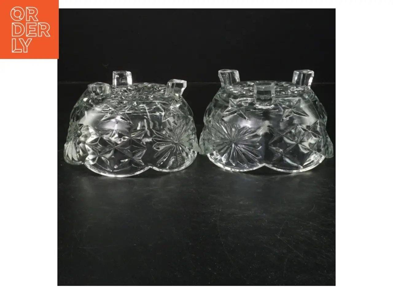 Billede 3 - Krystal lysestager (str. Ø. 13 cm. længde, 9 cm)