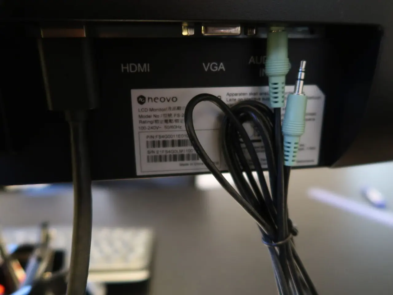 Billede 2 - 2 stk. computerskærme NEOVO FS-24G, tastatur, mus, dockingstation