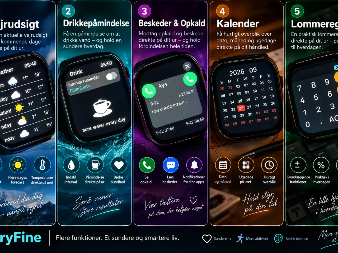 Billede 4 - Komplet 8-i-1 Smartwatch Gavesæt – Alt samlet i en