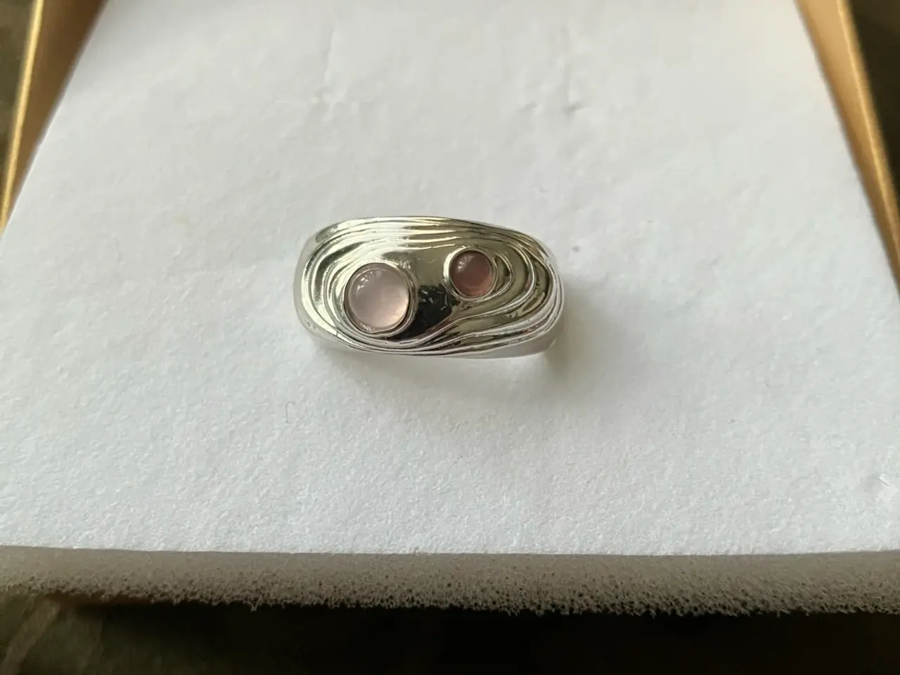 Billede 1 - Studio Z sølvring med pink zirkonia sten