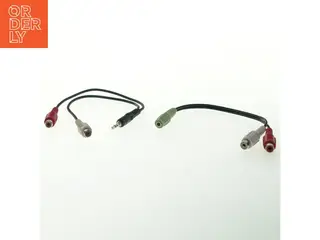 3,5 mm jack til 2 x RCA-adapterkabel (str. 25 cm)