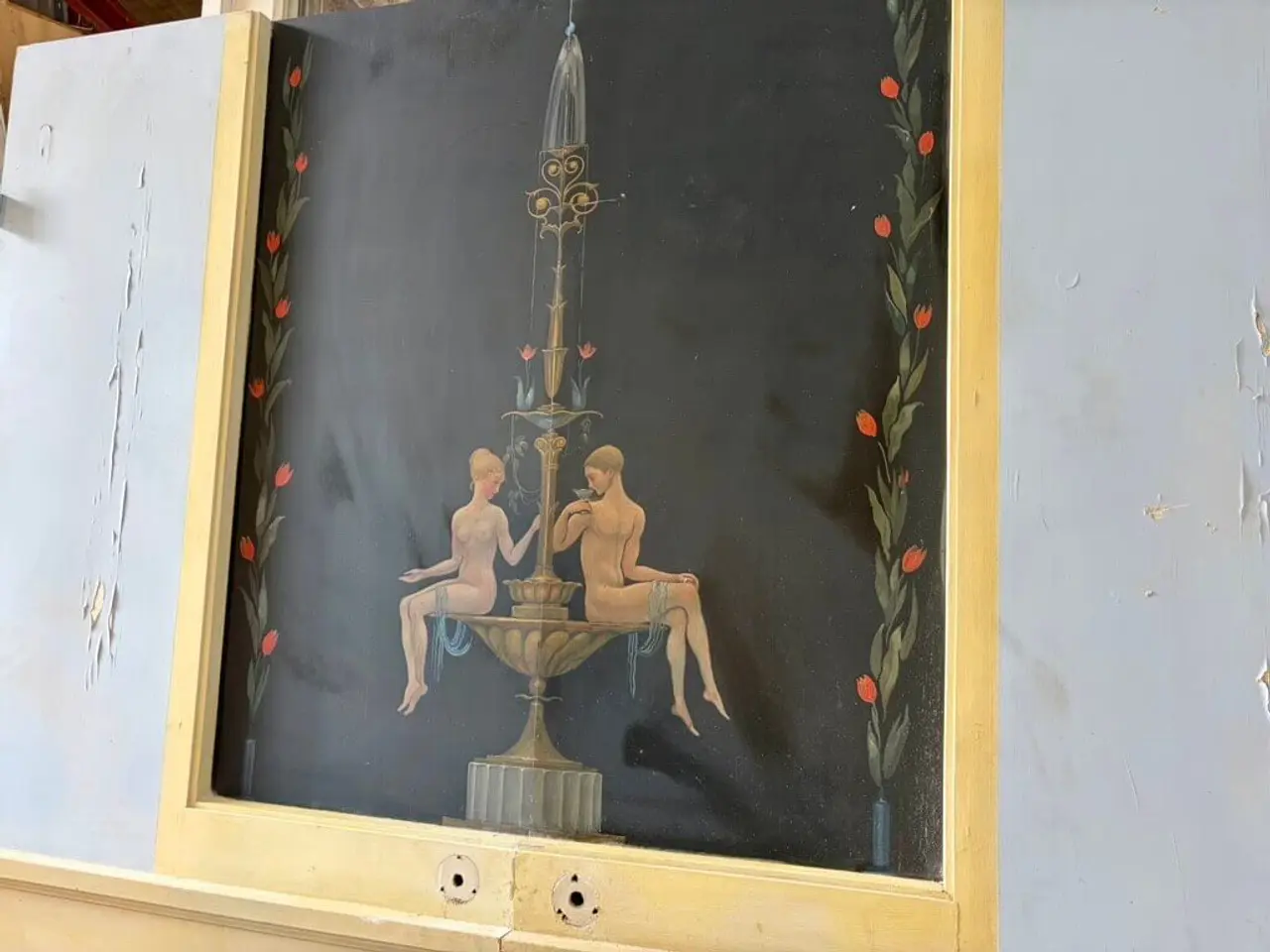 Billede 2 - Skjult dobbeltdør med maleri og panel