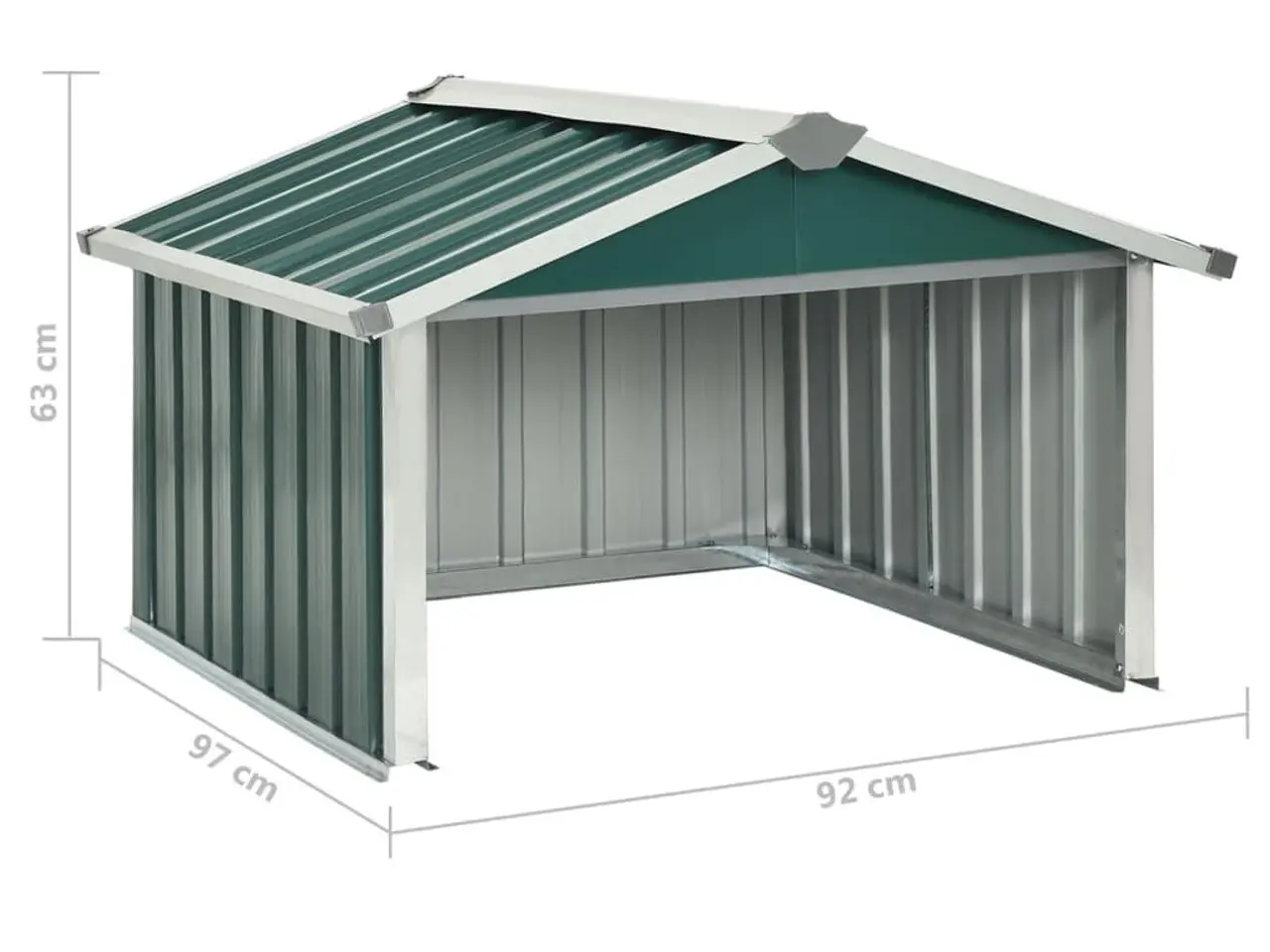 Billede 9 - Garage til robotplæneklipper 92×97×63 cm - galvaniseret stål, grøn