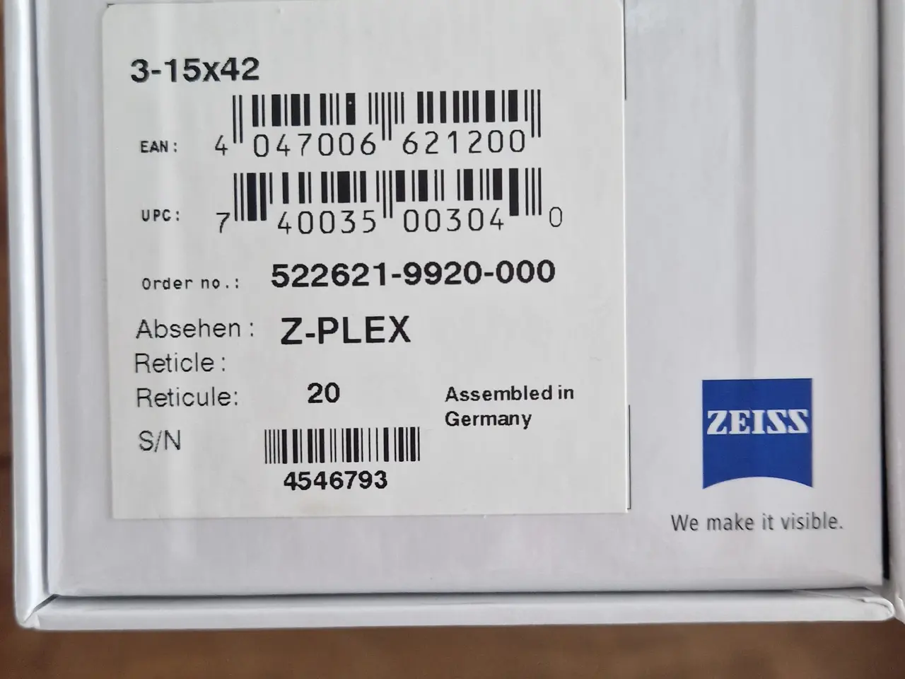 Billede 3 - Zeiss Conquest HD5 3-15x42 – Fabriksny