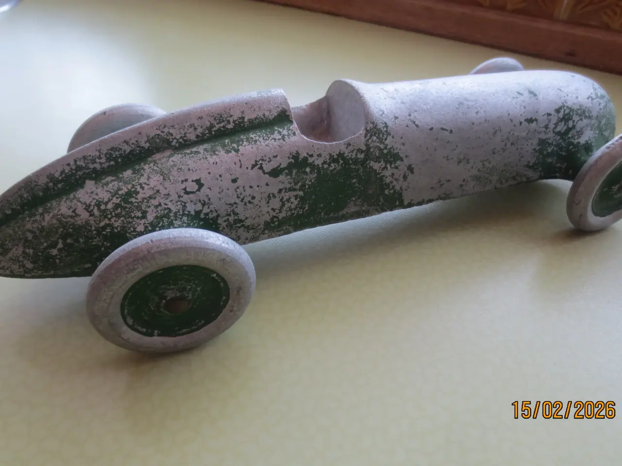 Billede 4 - 1 stk Retro Modelbil Veteran Racerbil i metal