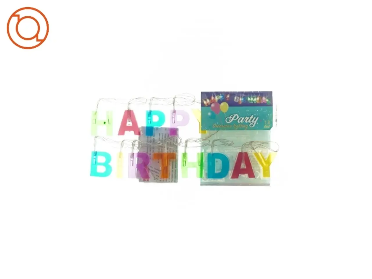 Billede 1 - ny Happy birthday lyskæde (str. 27 x 12)