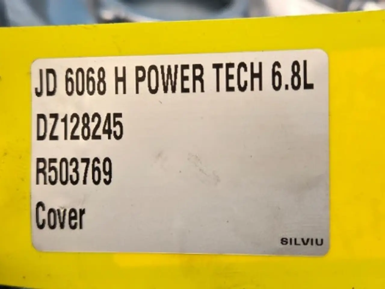 Billede 17 - John Deere  6068   Dæksel   R503769