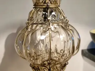 Holmegårdlampe i ravfarvet glas