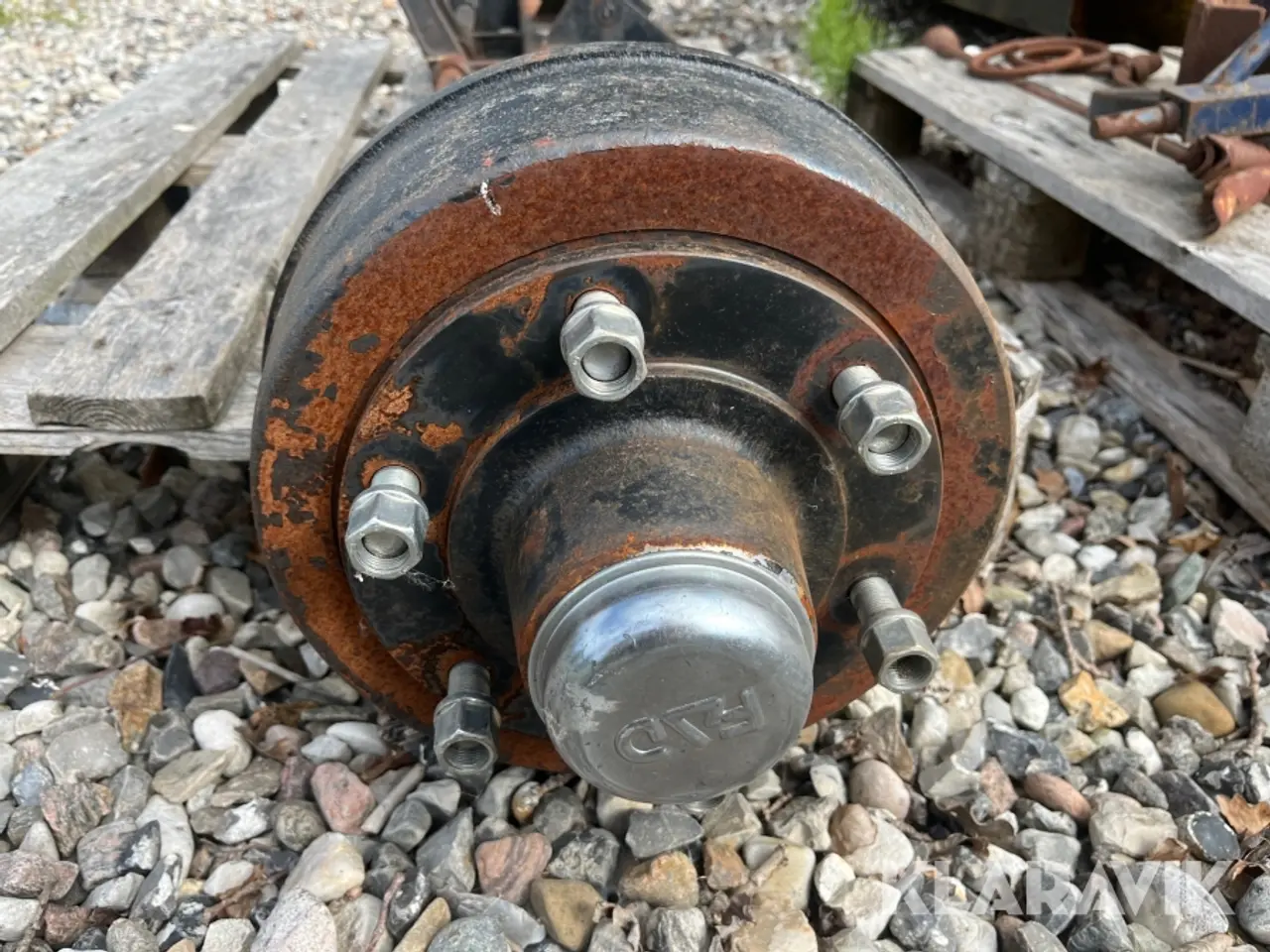 Billede 2 - Aksel med bremse FAD Hydraulisk bremse