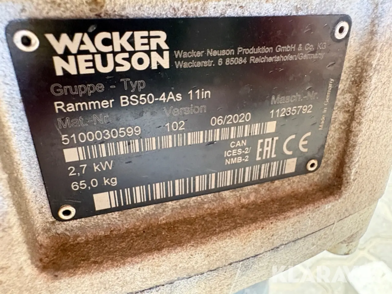 Billede 10 - Jordloppe Wacker Neuson BS50-4As 11in
