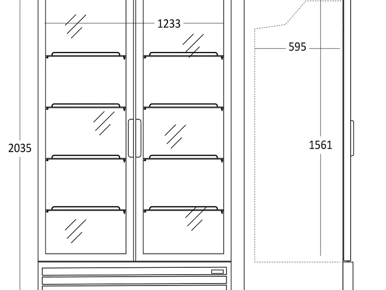 Billede 3 - Displaykøleskab 1093 Liter – SD 1326 BE – sort
