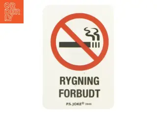 Rygeforbudt skilt (str. 10x7 cm)
