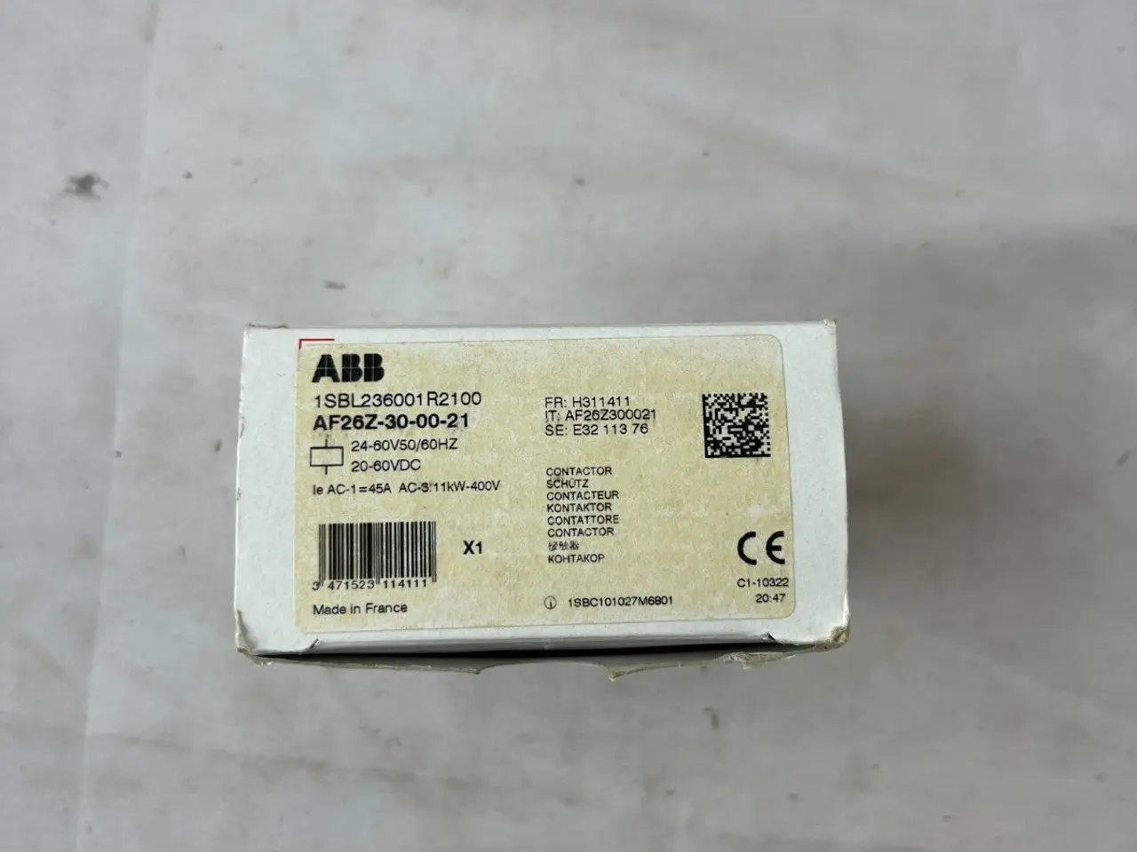 Billede 4 - ABB AF26Z-30-00-21 kontaktor 26A 11kW 3-Pole AC/DC