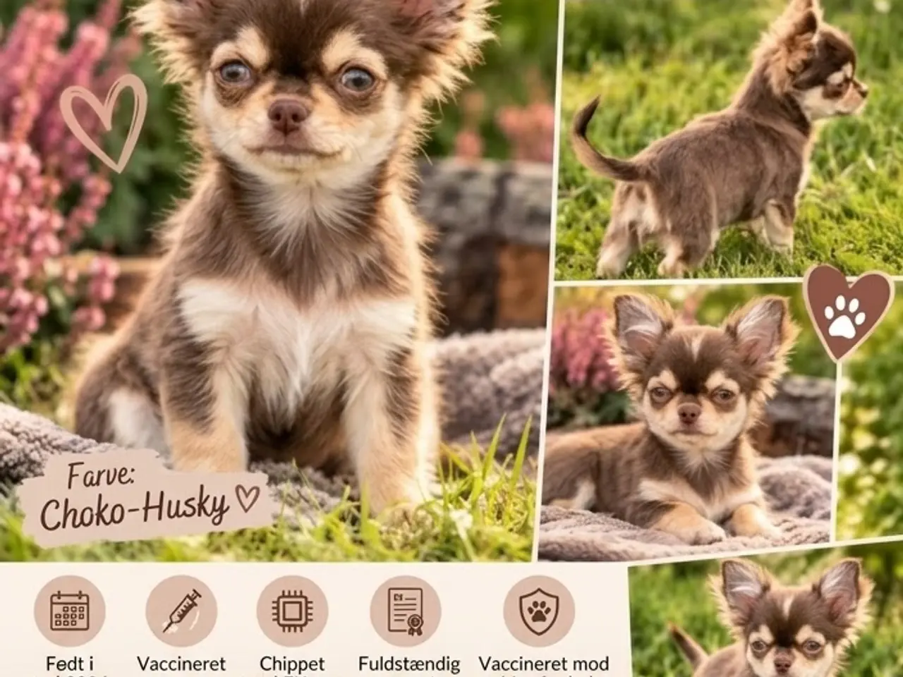Billede 1 - Langhåret husky-chihuahua. Hun