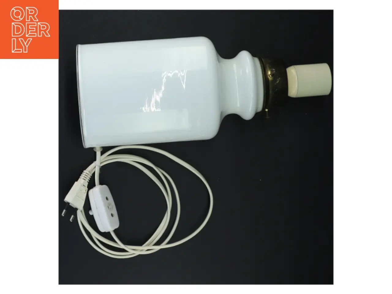 Billede 3 - Vintage Odreco Bordlampe i Opal glas (str. 31 cm)