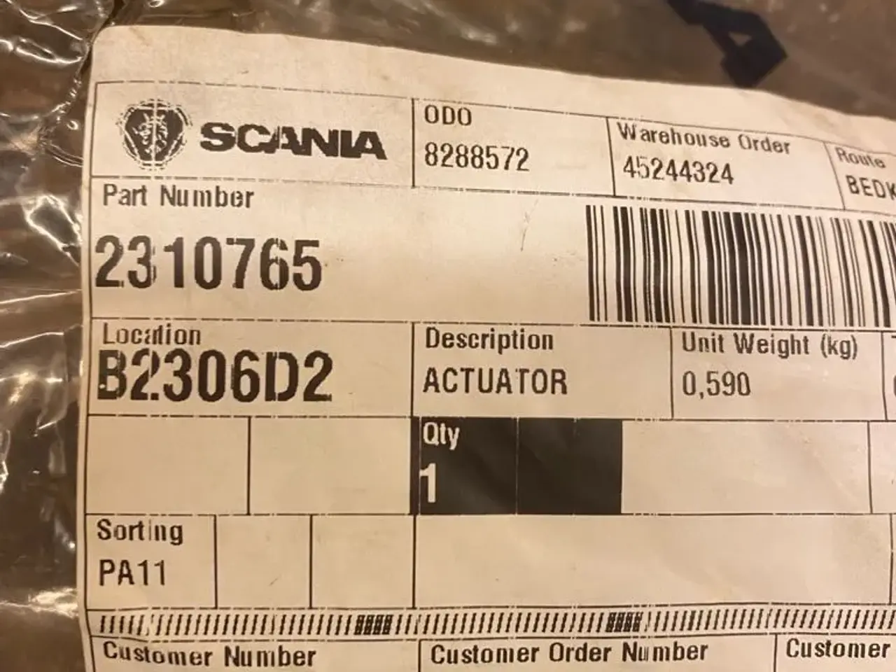 Billede 2 - Cylinder EGR -ventil til Scania R520