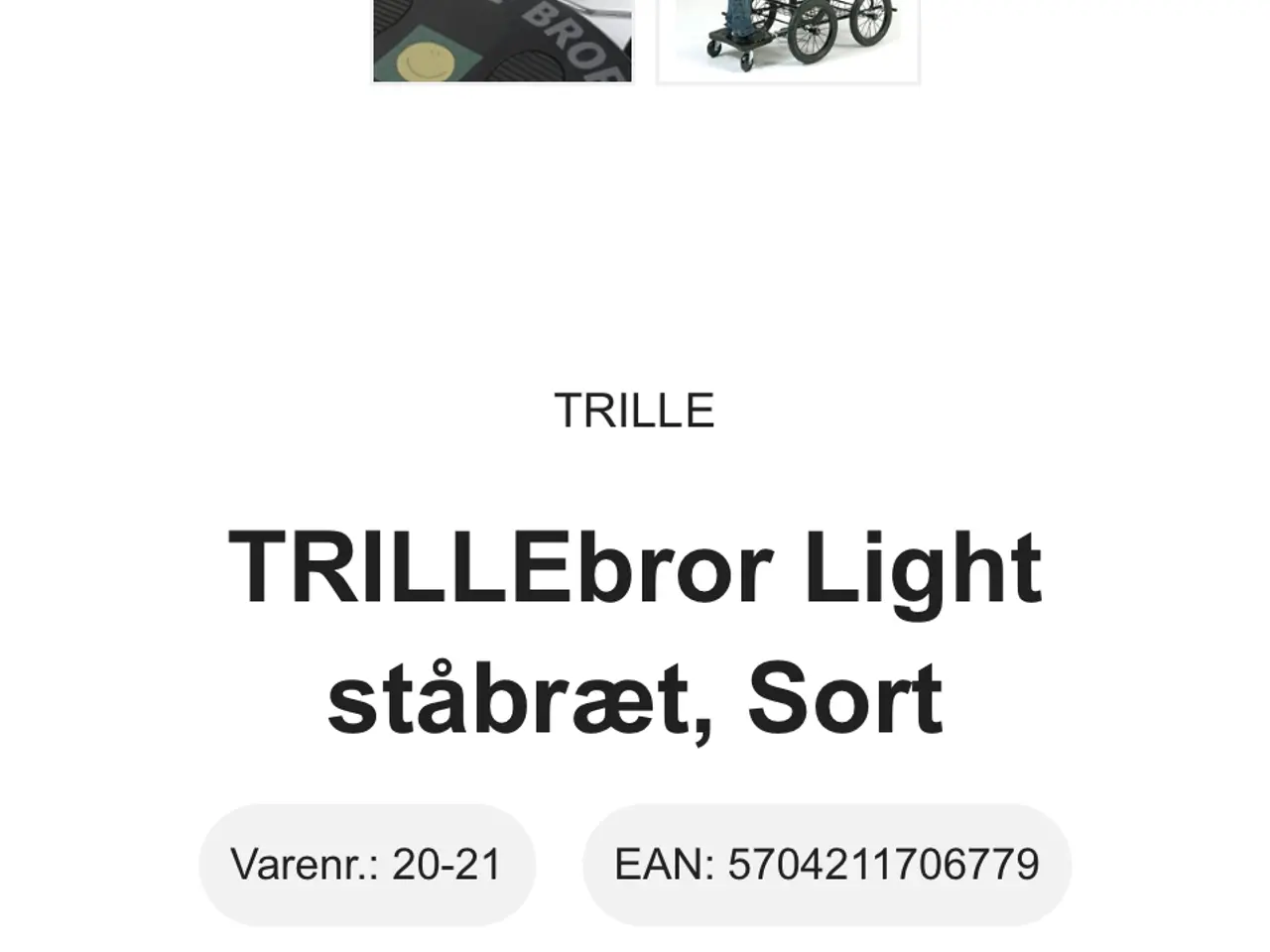 Billede 1 - Flot Trille TRILLEbror ståbræt