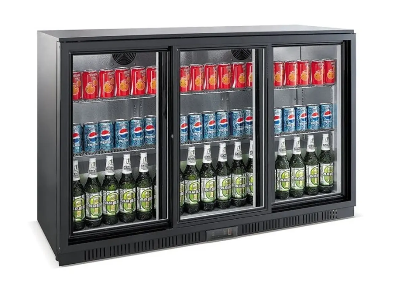 Billede 1 - Backbar / barkøleskab 330 liter – med 3 skydedøre