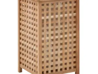Vasketøjskurv 39x39x65 cm massivt valnøddetræ
