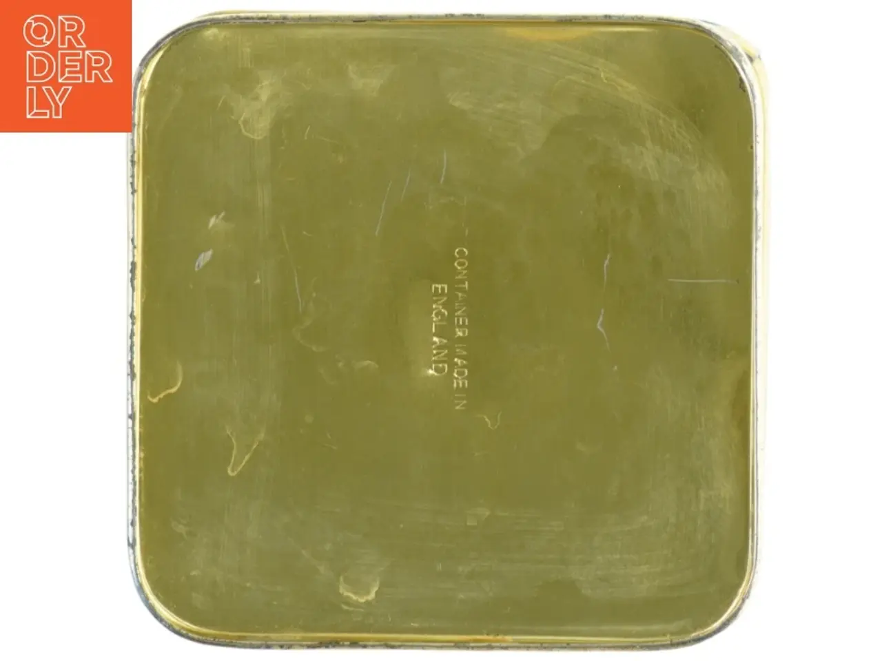 Billede 6 - Vintage Tindekasse med Asiatiske Motiver (str. H. 22 cm. 14,5 x 14,5 cm)