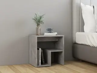 Sengeskab 40x30x40 cm konstrueret træ betongrå