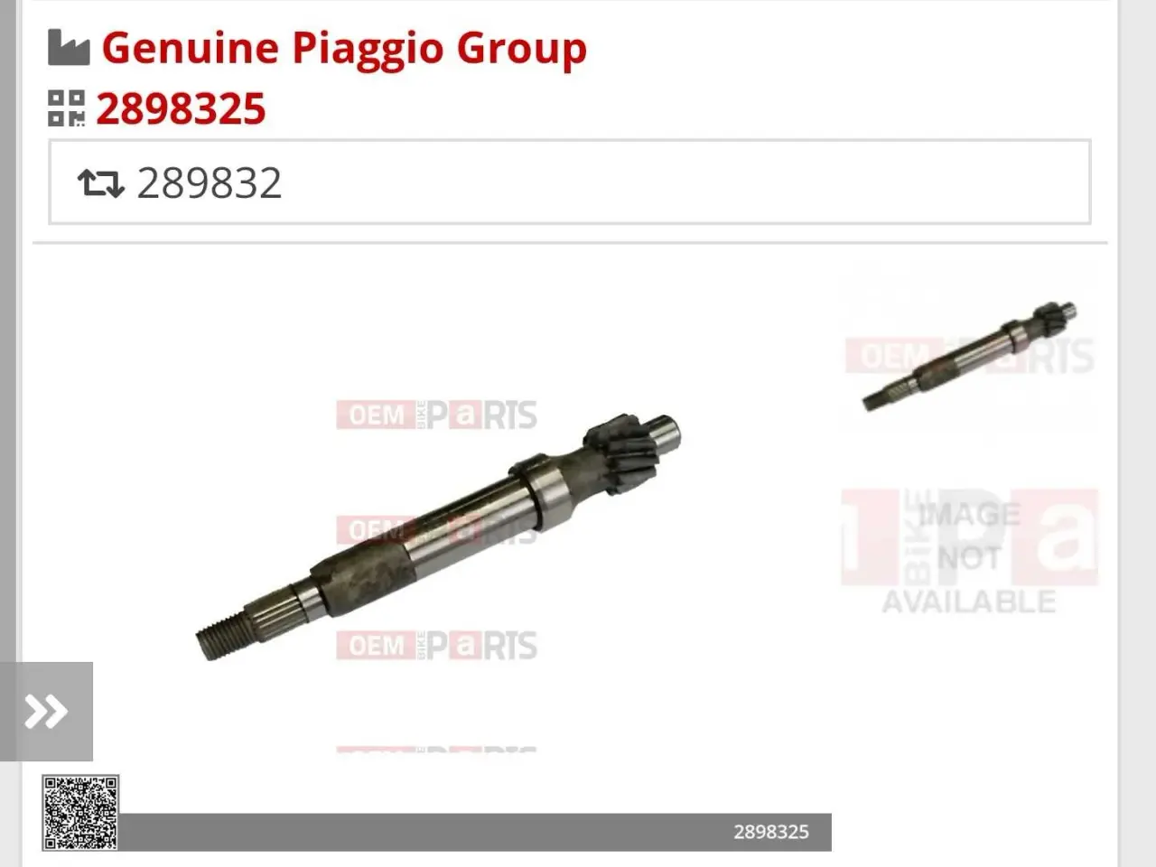 Billede 6 - Piaggio Typhoon / NRG / Zip. Ny Original Gearaksel