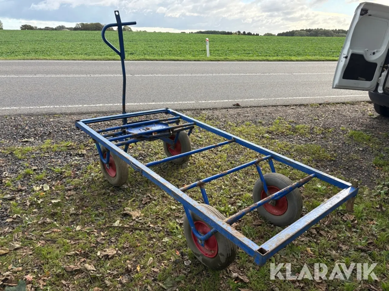 Billede 7 - Stål vogn med massive hjul og bremse