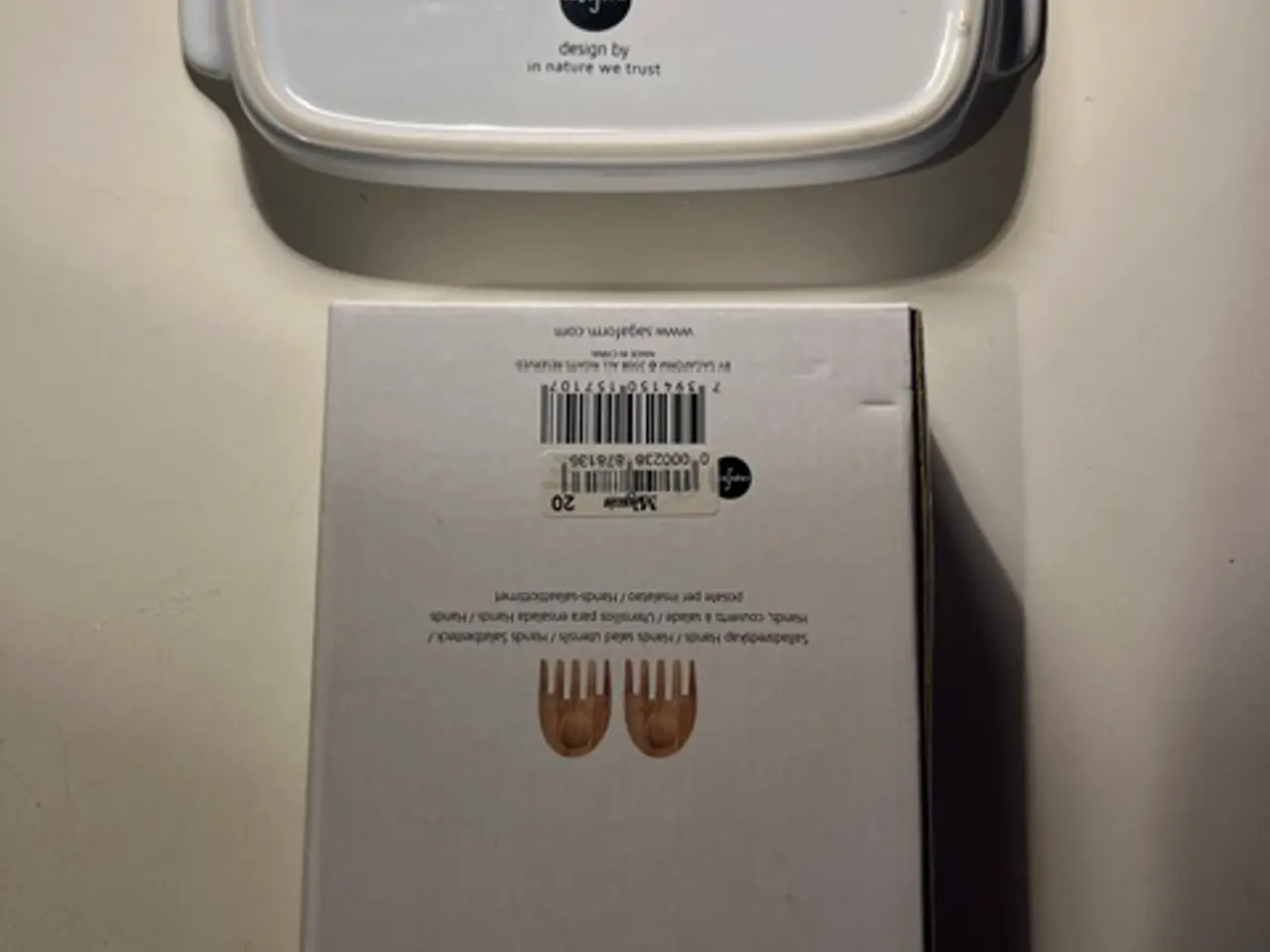 Billede 7 - Sagaform salatbestik, porcelænsbakke og stort krus