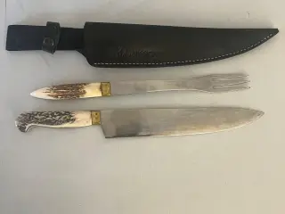 Forskærekniv (25cm)og stegegaffel, La Mission Arg.