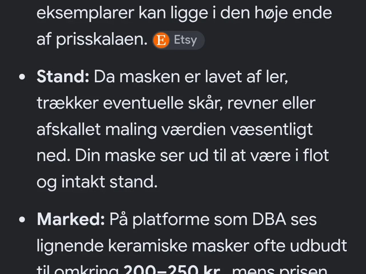 Billede 7 - Keramik masker 2stk 500kr århus