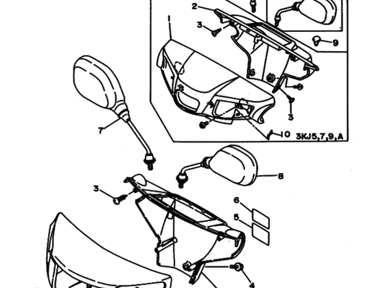 Billede 1 - Originale sidespejle sæt til Yamaha Jog AS/FS
