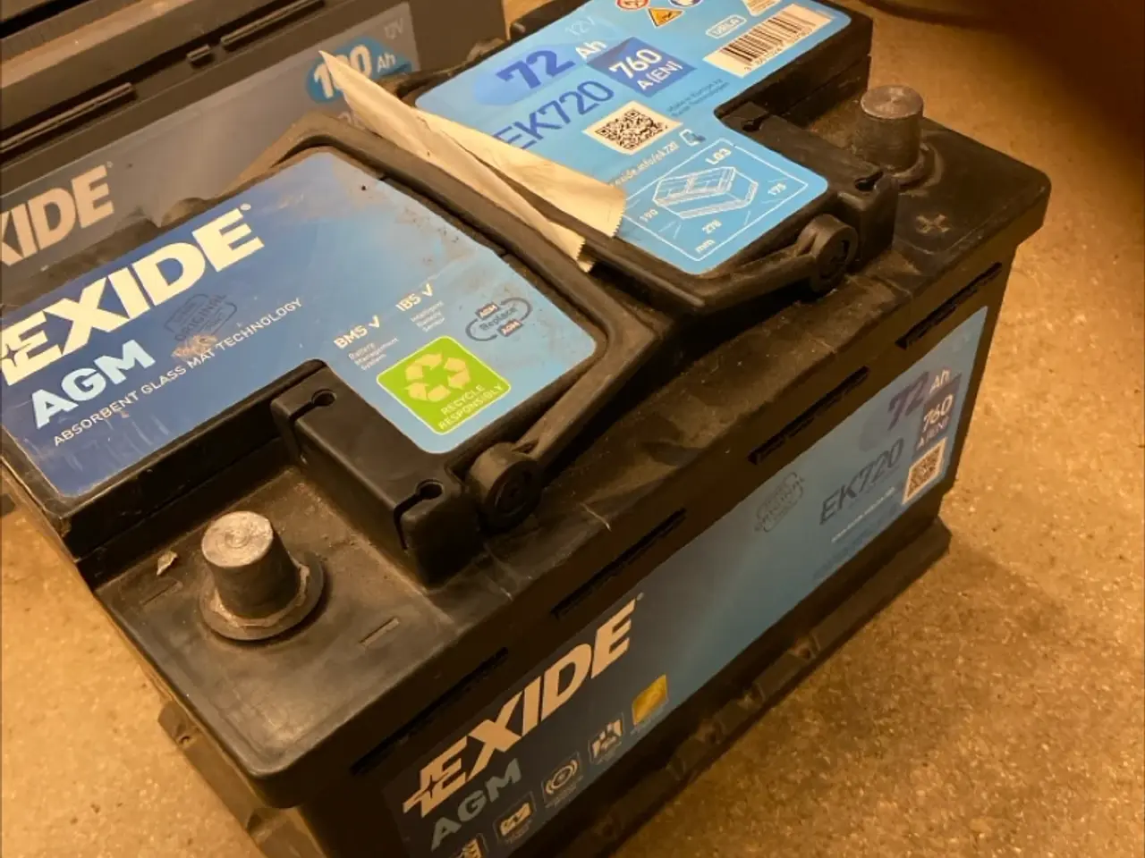 Billede 2 - Batterier 1x 44ah. 1x 72 ah 1x100Ah