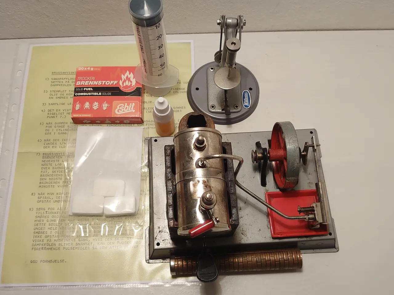 Billede 6 - Wilesco dampmaskine D5 incl M51, kasse mm.