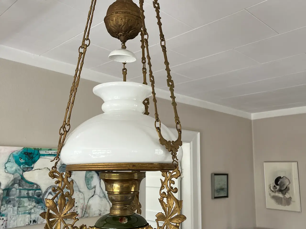 Billede 4 - Antik Loftslampe