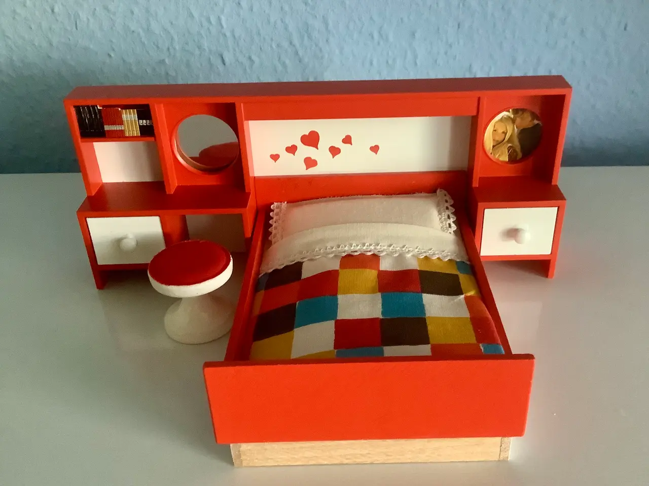 Billede 1 - Lundby dukkehus sengemiljø.