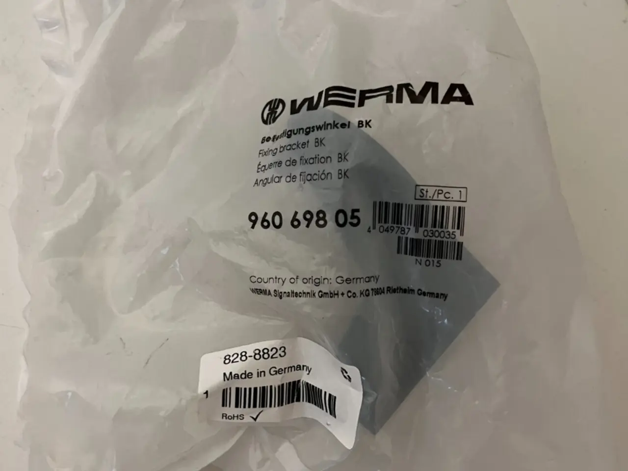Billede 1 - WERMA 960.698.05 Fixing Bracket/Angle - ny