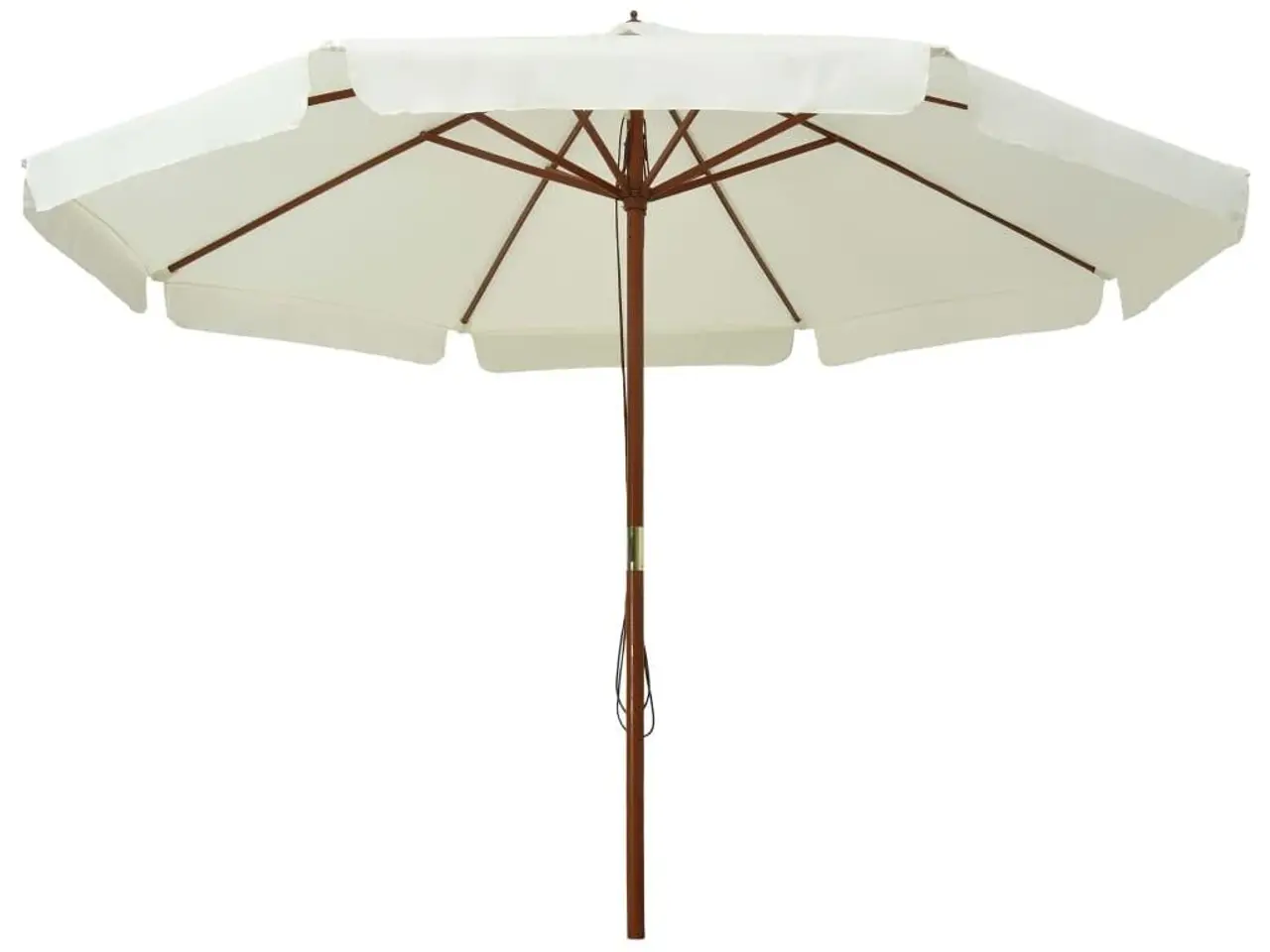 Billede 3 - Parasol med træstang 330 cm sandhvid